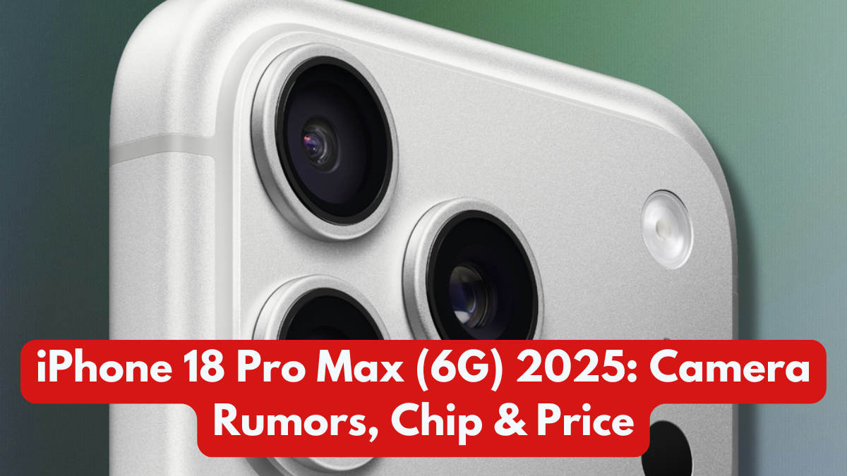 iPhone 18 Pro Max (6G) 2025: Camera Rumors, Chip & Price