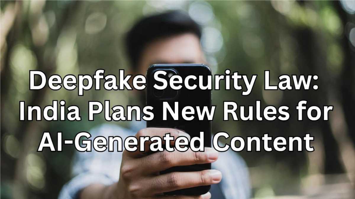 Deepfake Security Law: India Plans New Rules for AI-Generated Content