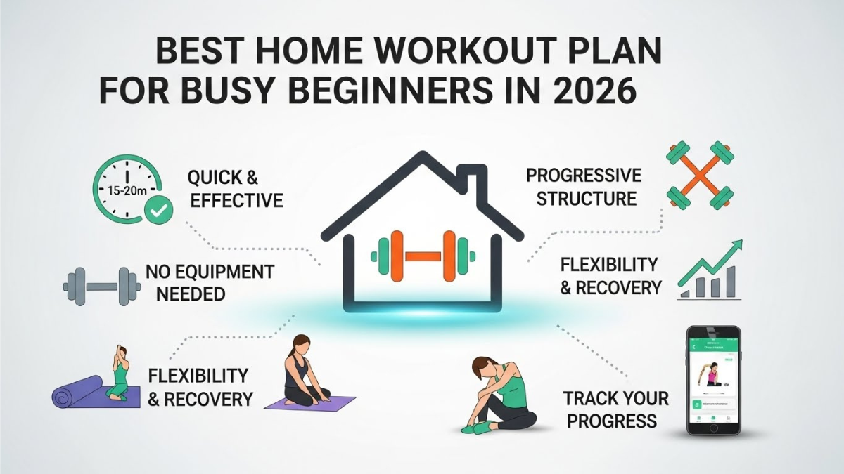 Best home workout plan for busy beginners in 2026