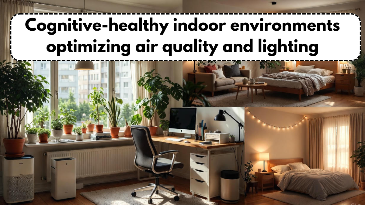 Cognitive-healthy indoor environments optimizing air quality and lighting